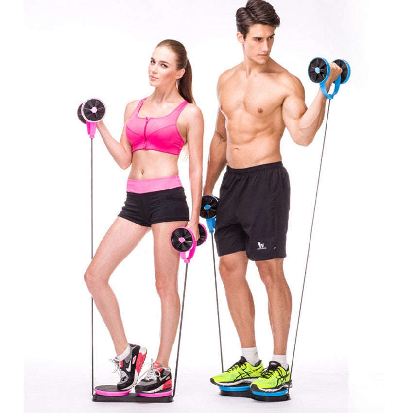 Pro-sportz Multifunction Ab Roller with Resistance Bands & Twist Board Base