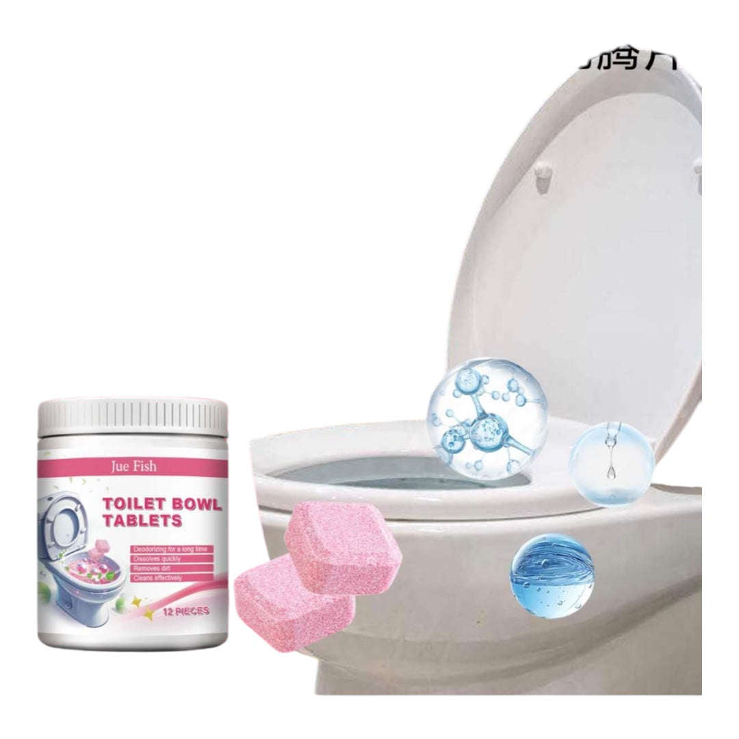 Automatic Toilet Bowl Cleaner Tablets  12pcs Quick Stain & Odor Remover