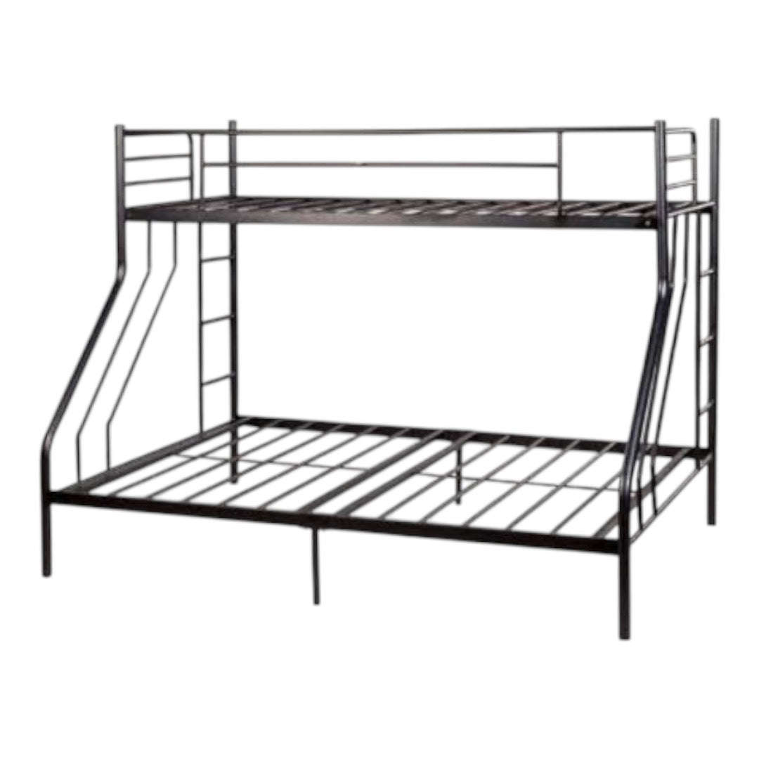 MHome Steel Double Bunk Bed  Single Top & Double Bottom | Space-Saving Modern Design