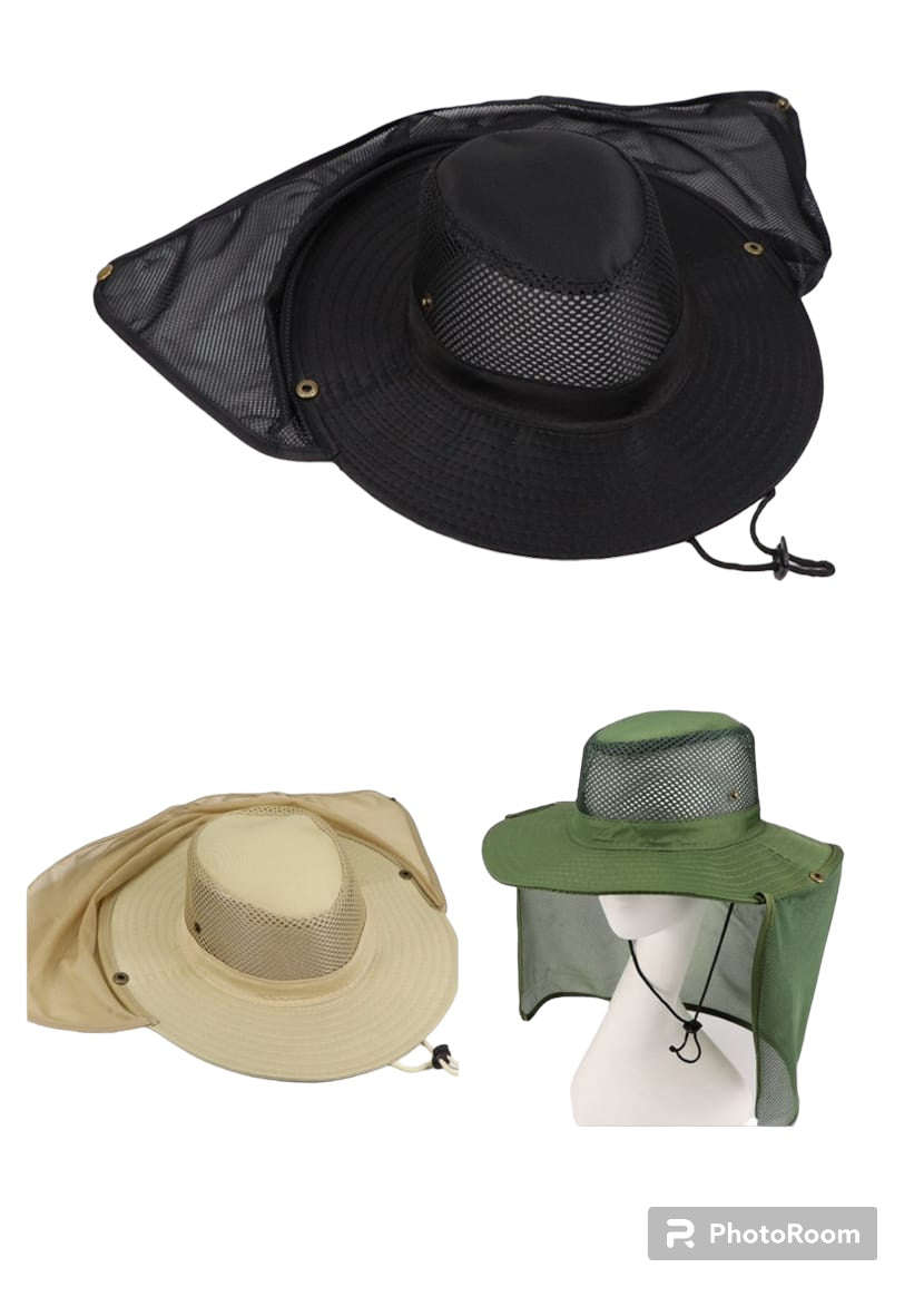 Fashion Summer Outdoor Sun Protection Fishing Farmer Gardener Cap Neck Face Flap Hat Wide Brim