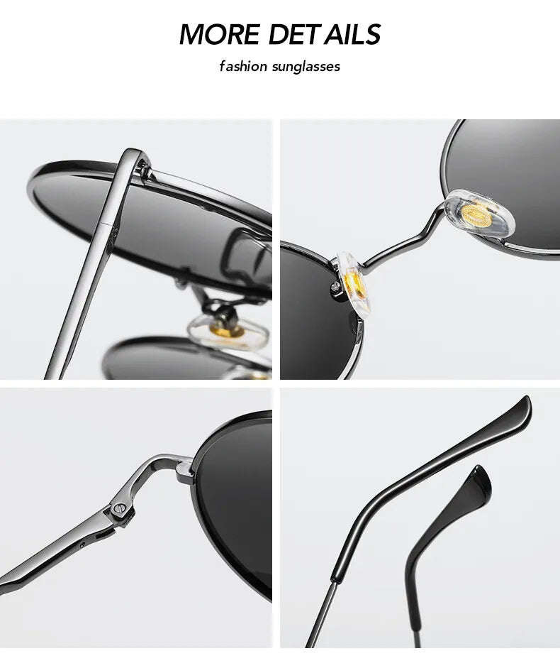 Round Retro Sunglasses Men Women Vintage Stylish Metal Circle Sun Glasses Polarised