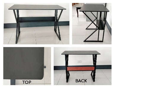 MFurn Computer Desk With Under-Shelf K Shape Leg-Available In Black or White