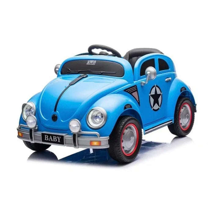Kids Retro Beetle Electric Ride-On Car | 12V | LED Lights | Remote Control