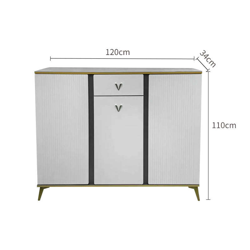 MFurn Vertical Stripe Two-Door Luxury Shoe Cabinet