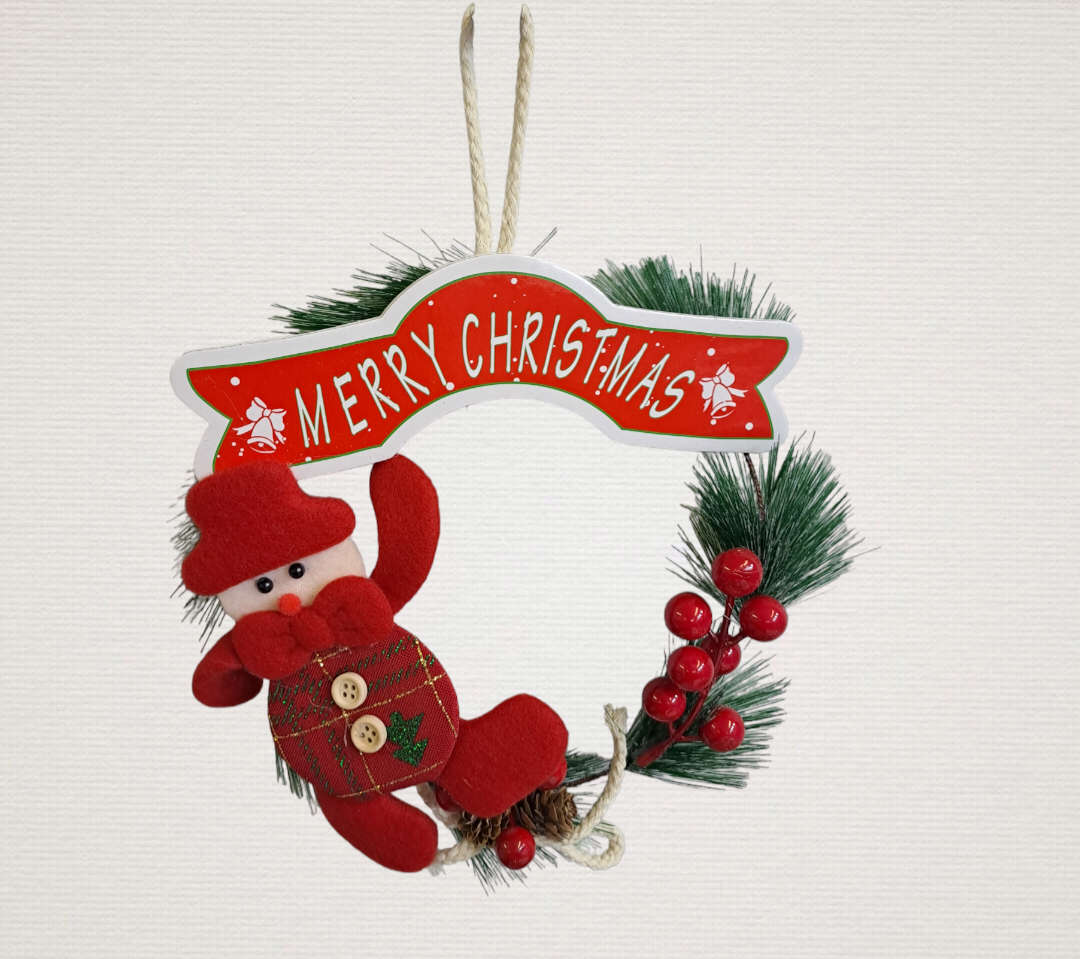 MHome Christmas Hanging Wreath  Festive Holiday Décor