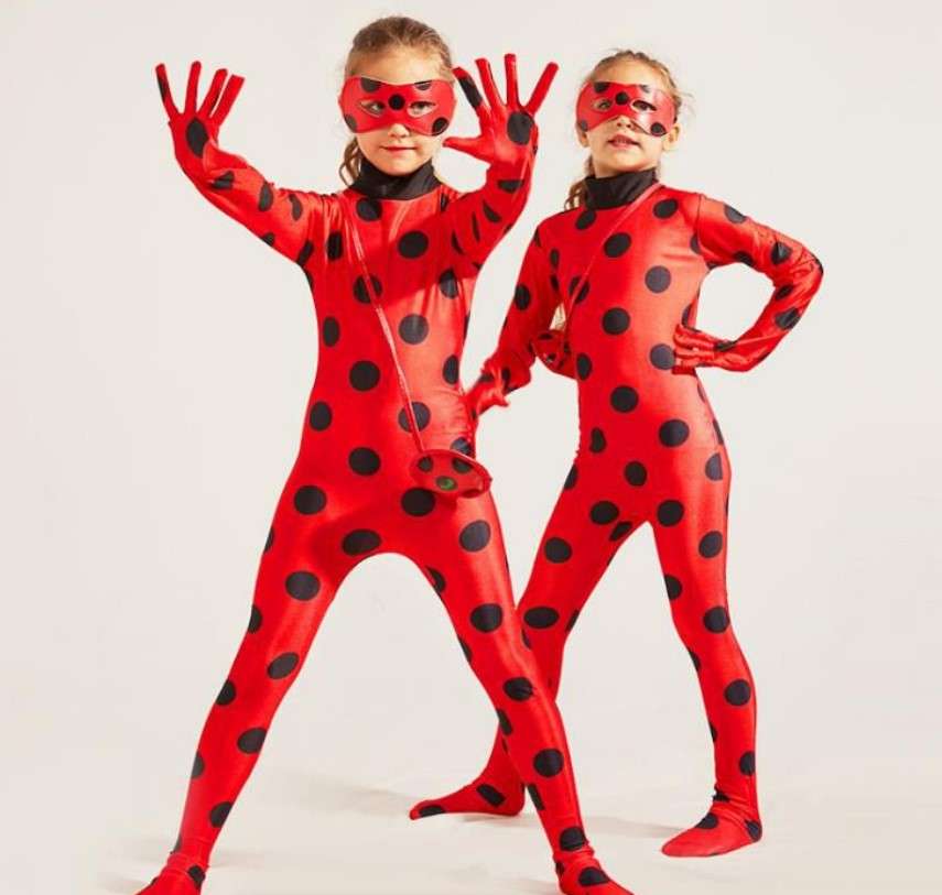 Onesie Lady Bug Cosplay Costume - Large