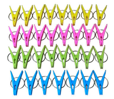 50 Plastic Pegs