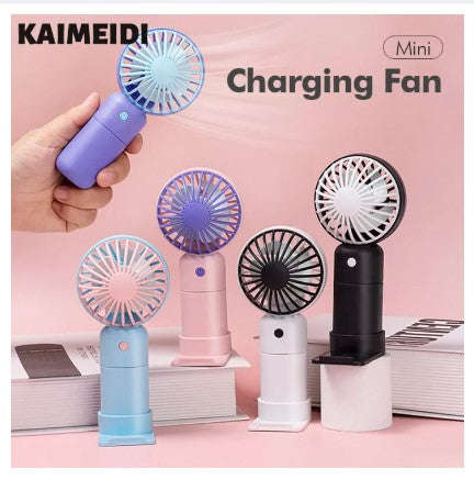 Mini Rechargeable Handheld Fan with Stand