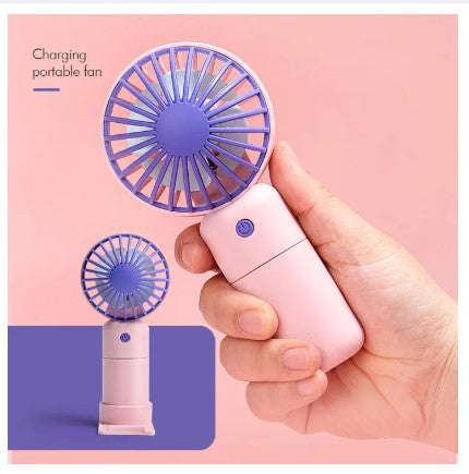 Mini Rechargeable Handheld Fan with Stand