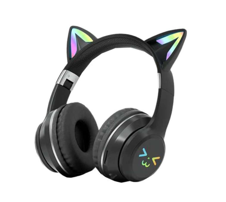 Cat Ear RGB Wireless Bluetooth Stereo Headphones with Mic
