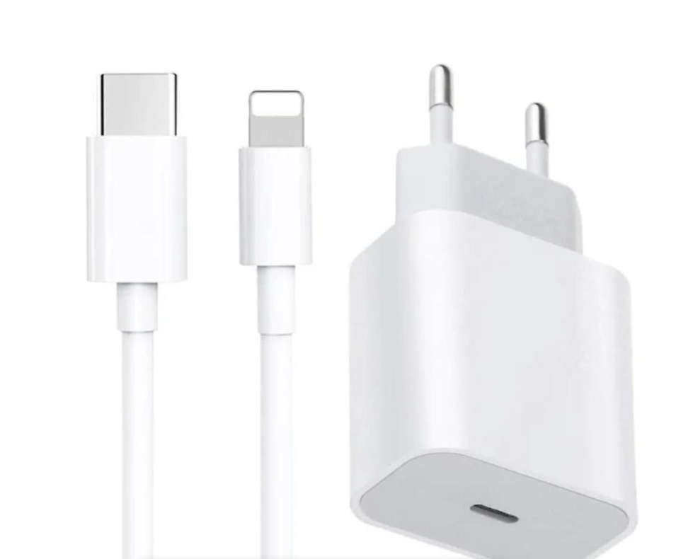 25W USB-C Fast Charging Adapter and Lightning Cable for iPhone