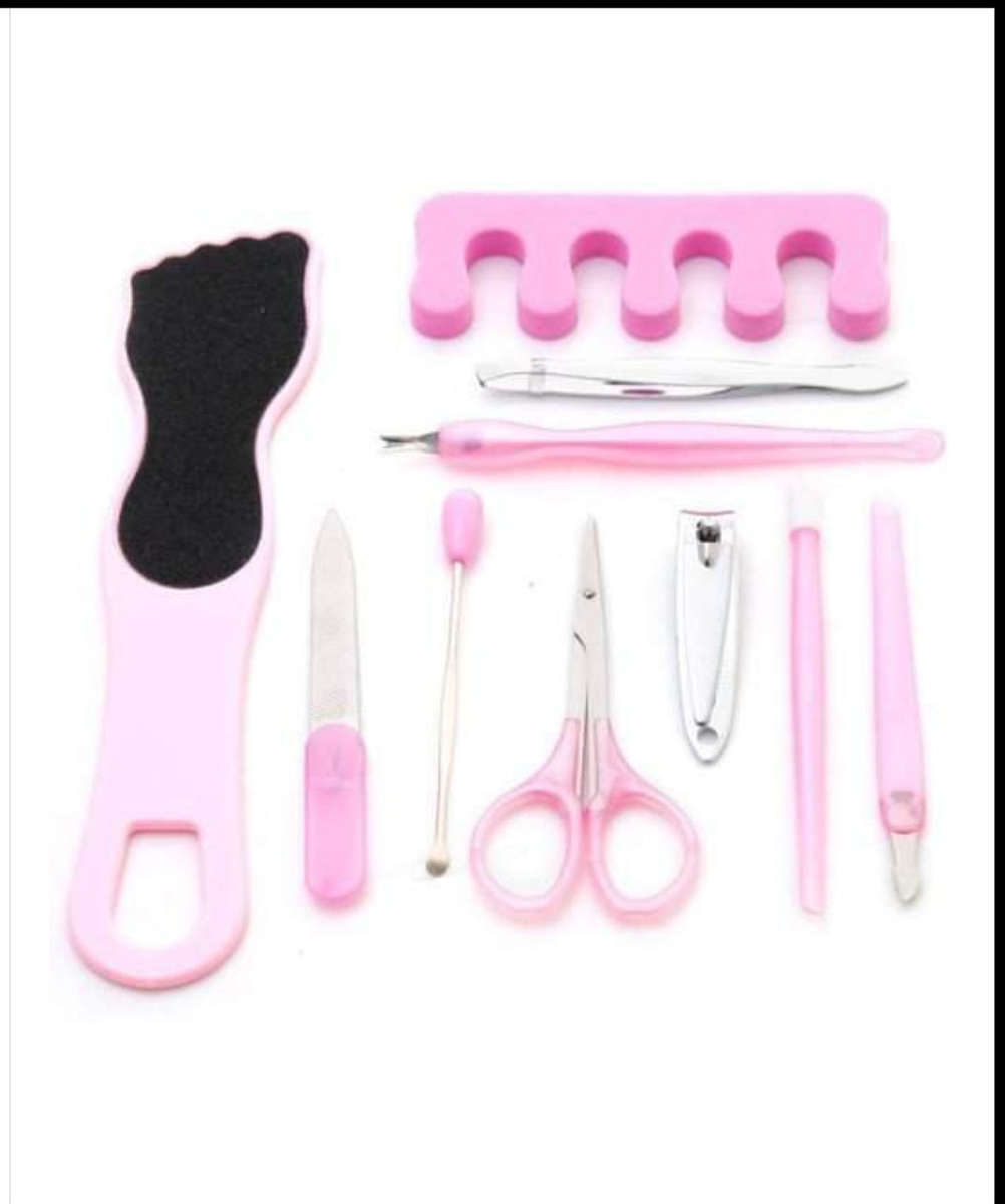 10 Pcs Set Nail Care - pink