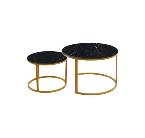 Nesting End Table Round Coffee Table Set of 2 -Various Colours