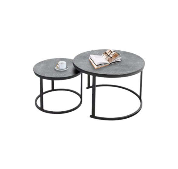 Nesting End Table Round Coffee Table Set of 2 -Various Colours
