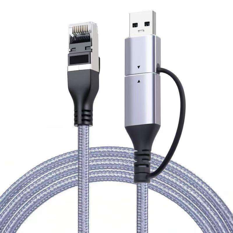 MTech USB-C / USB 3.0 to RJ45 Gigabit Ethernet Cable  2M LAN Converter Adapter