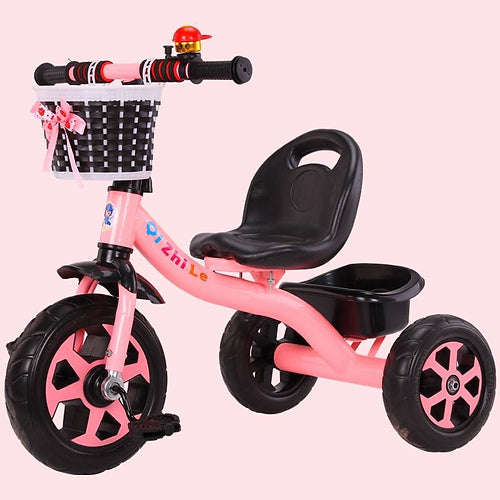 Tricycle Kid's Trike with Parental Adjust Push Handle Children Tricycle/Bicycle for Kid's Ride on...
