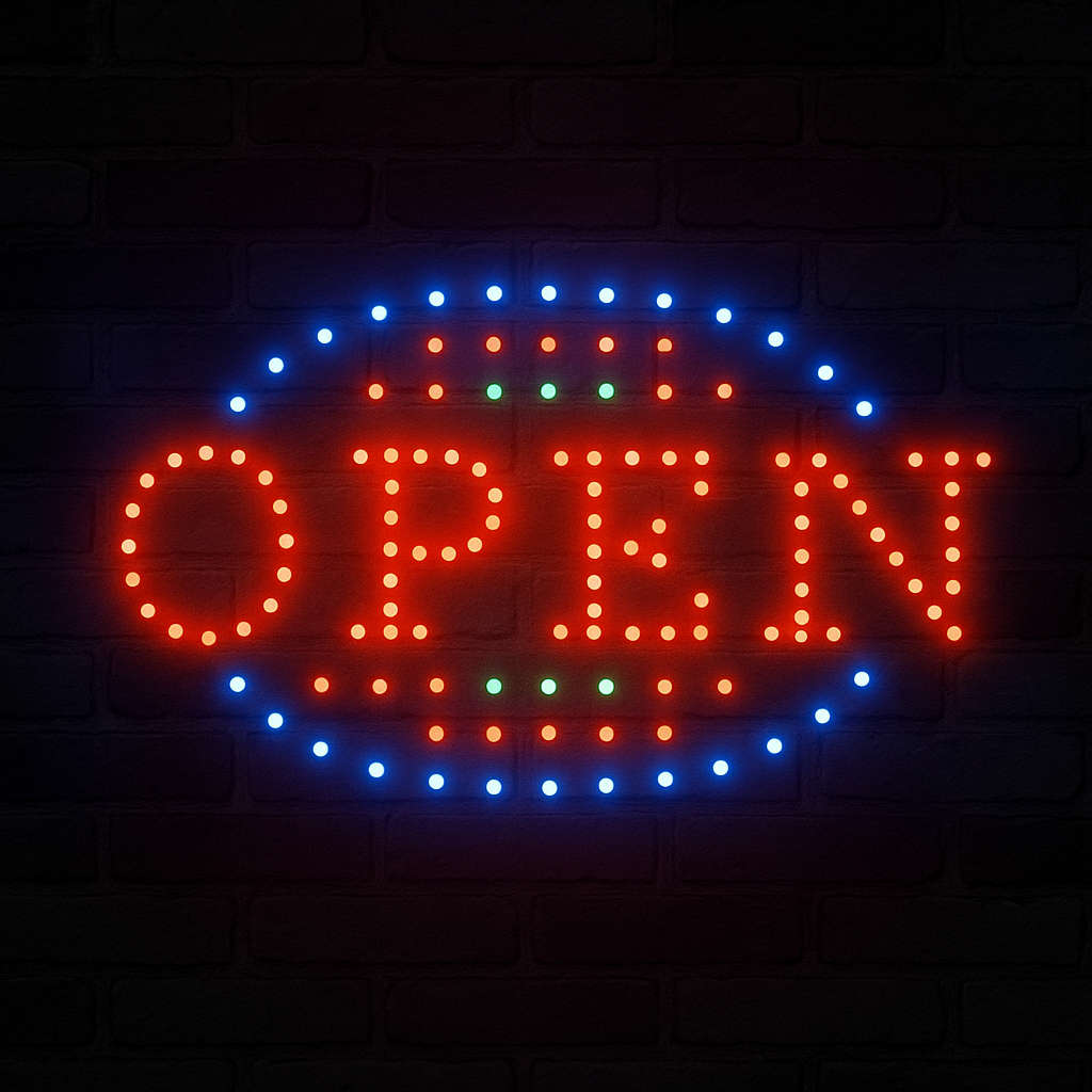 LED OPEN Sign  Bright, Eye-Catching Display for Your Shopfront