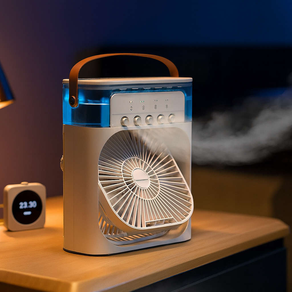 6" Portable Mini Air Cooler Fan  3-in-1 USB Mist & Humidifier