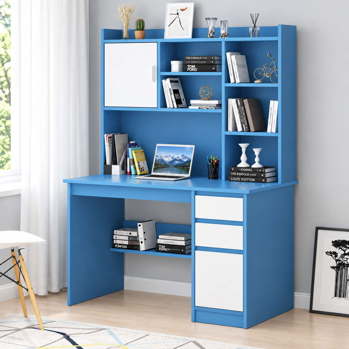 MHome Office Desk With Hutch & Storage Cabinet  120cm - PRE ORDER