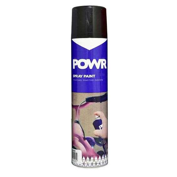 POWR Spray Paint 300ml  Quick-Drying, Acrylic-Based, Lead-Free Color Spray for Interior & Exte...
