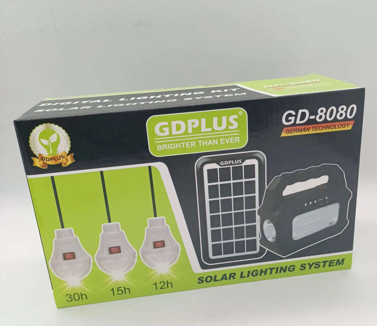 Solar Light Kit - GD-8080 Outdoor Solar Lighting System - 3 Bulb GD-8080 LED Solar Light Kit