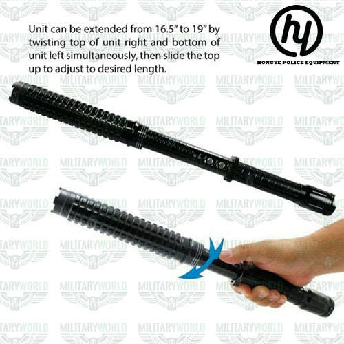 SLJ-X10 POLICE PROFESSIONAL STUN GUN WITH 10,000,000 KV TELESCOPIC BUNNY WITH POWERFUL TORCH