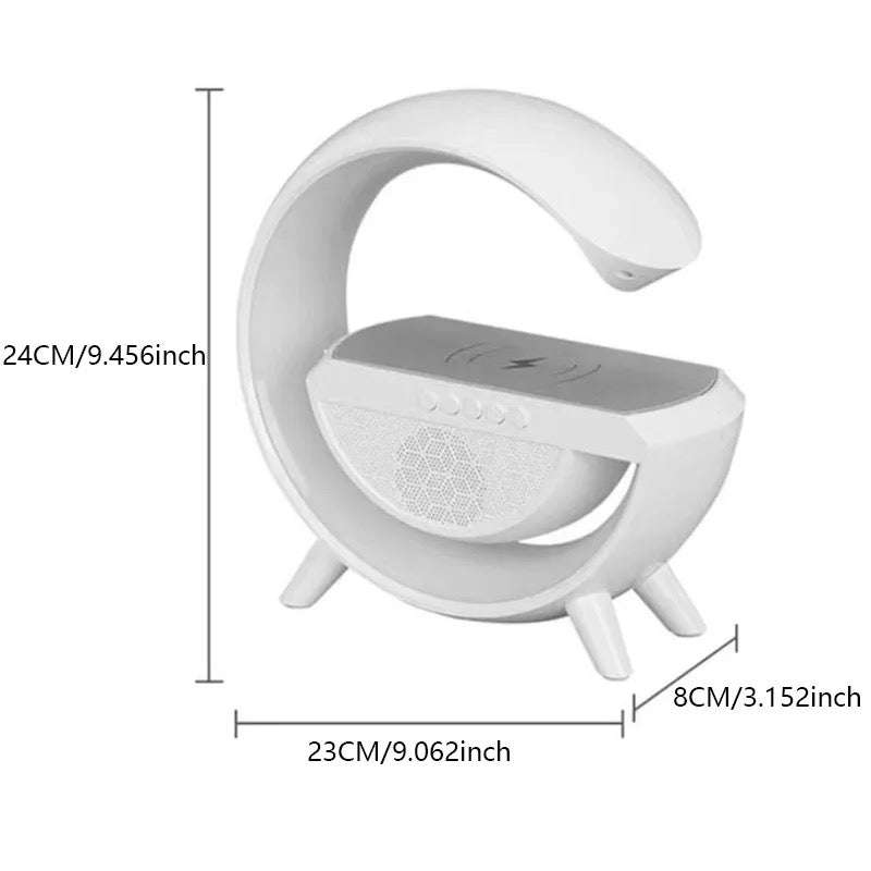 Multifunctional Wireless Charger Night Light Bluetooth Speaker Music Sync APP Control RGB Light F...