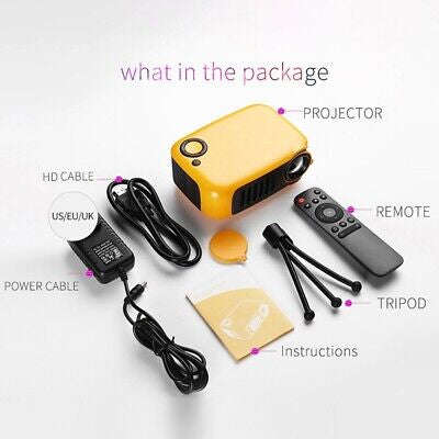 Projector, A2000, Mini Portable LED Projector