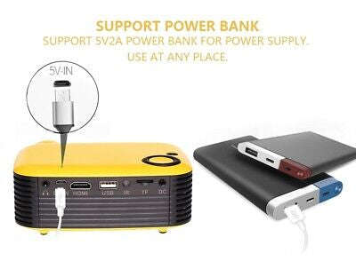 Projector, A2000, Mini Portable LED Projector