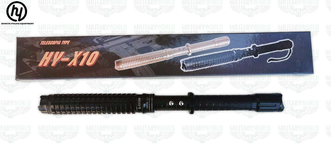 SLJ-X10 POLICE PROFESSIONAL STUN GUN WITH 10,000,000 KV TELESCOPIC BUNNY WITH POWERFUL TORCH