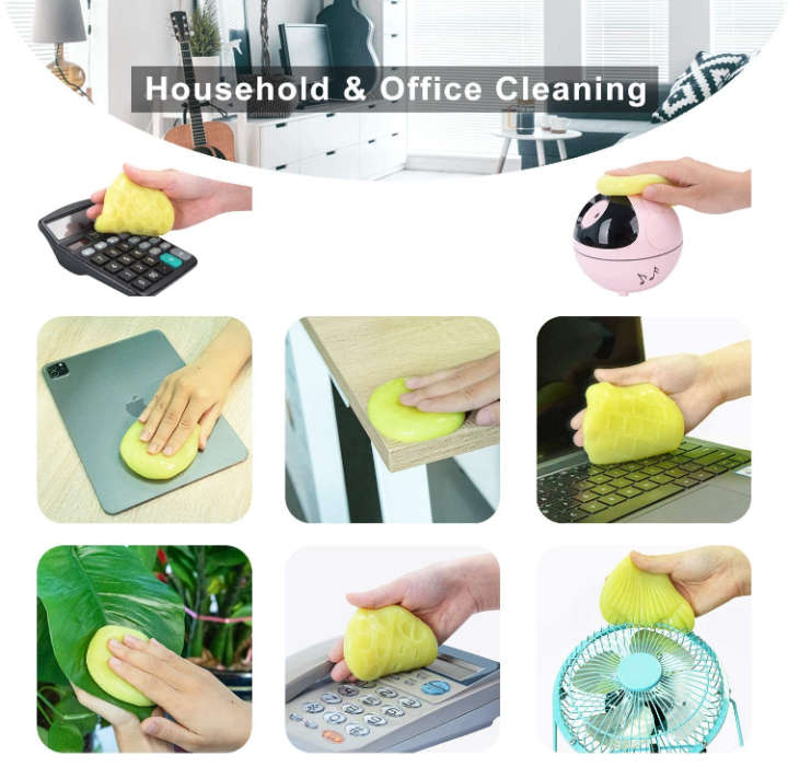 Keyboard Cleaner Soft Gel Dust Cleaning Reusable Car Dashboard Dirt Remover Laptop Sponge Remover...