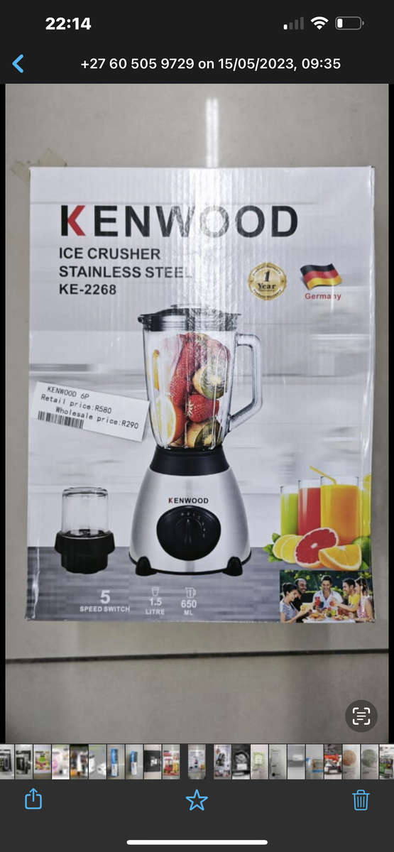 Kenwood 2 In 1 Powerful Ice Crusher Blender With Grinder - 850W