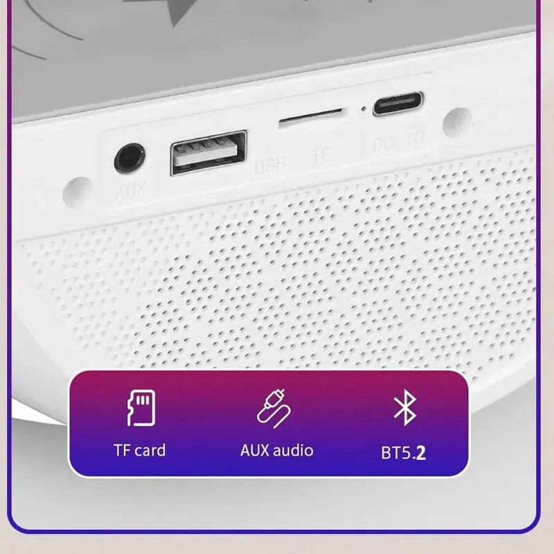 Multifunctional Wireless Charger Night Light Bluetooth Speaker Music Sync APP Control RGB Light F...
