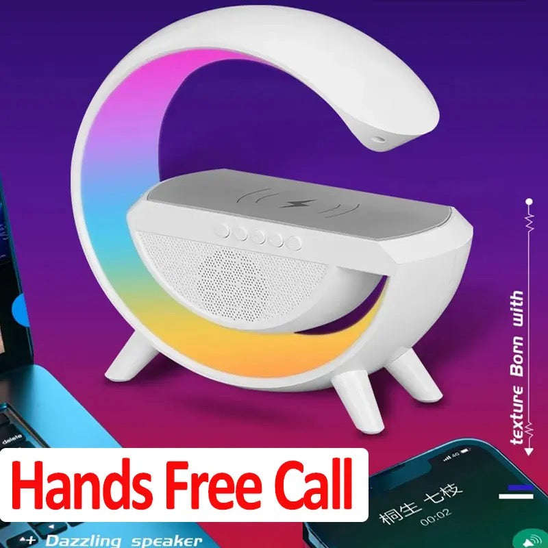 Multifunctional Wireless Charger Night Light Bluetooth Speaker Music Sync APP Control RGB Light F...