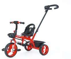 Tricycle Kid's Trike with Parental Adjust Push Handle Children Tricycle/Bicycle for Kid's Ride on...