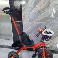 Tricycle Kid's Trike with Parental Adjust Push Handle Children Tricycle/Bicycle for Kid's Ride on...