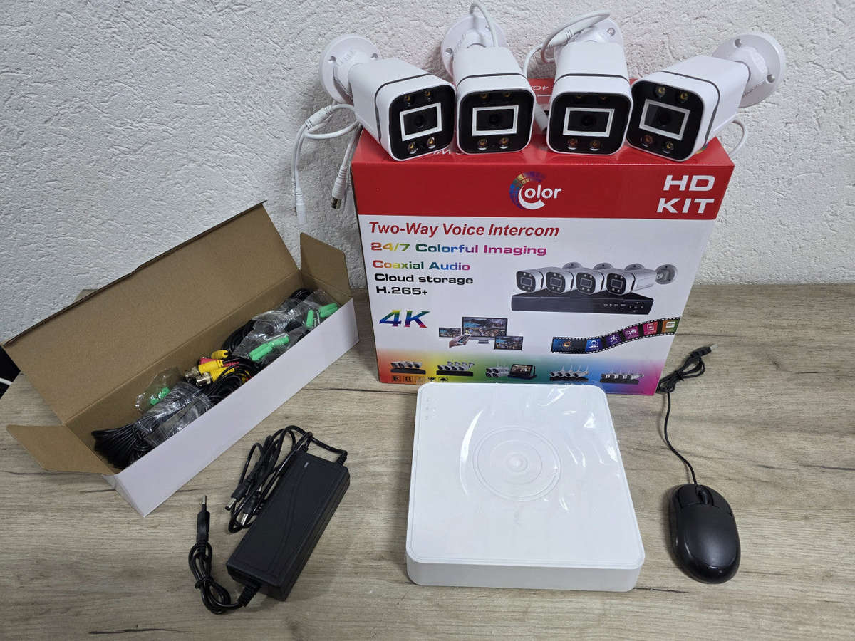 MTech 4CH DVR CCTV Kit  Full HD 2MP with Audio & 500GB HDD