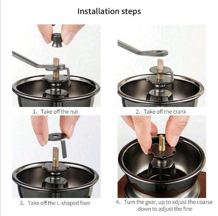 MHome Manual Coffee Mill Grinder with Adjustable Ceramic Burr