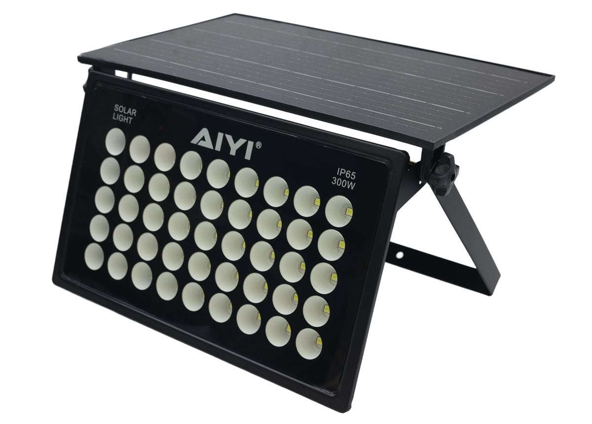 AIYI 300W Integrated Solar Flood Light  Outdoor LED with Remote