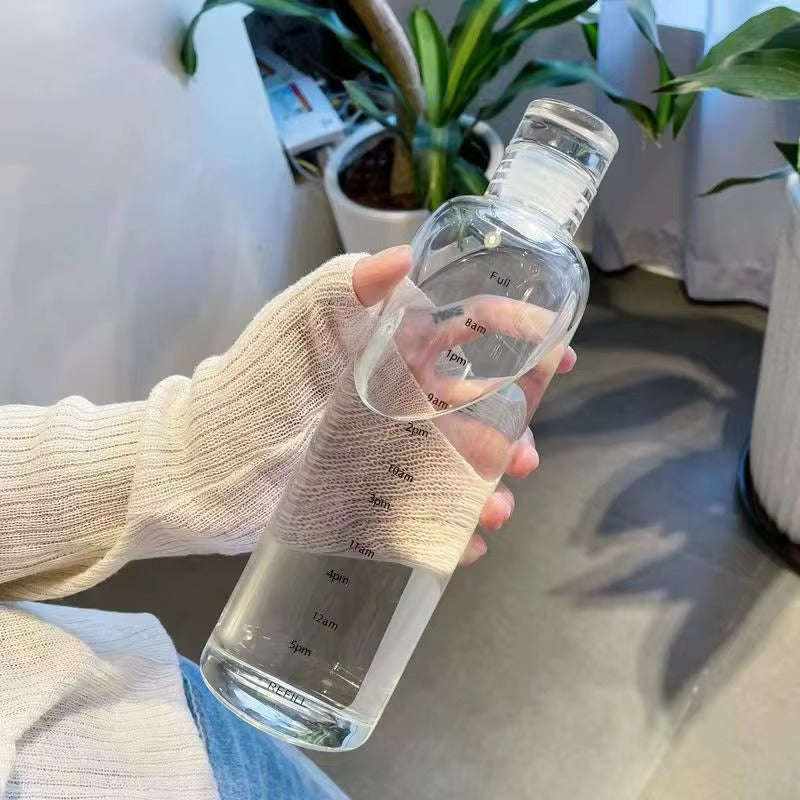 MHome 1L Glass Drinking Bottle BPA Free Portable Borosilicate Water Bottle