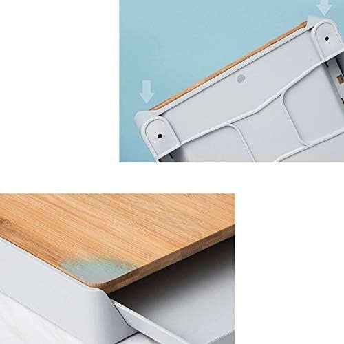 MHome Bamboo Cutting Board with Slide-Out Tray