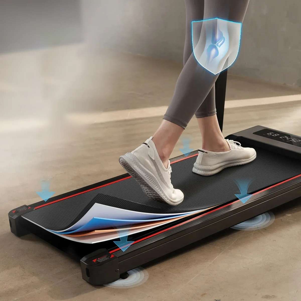 S&R Foldable Walking Pad With Handle Bar