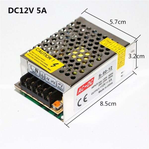 Mini DC 12V-5A 60w Power Supply