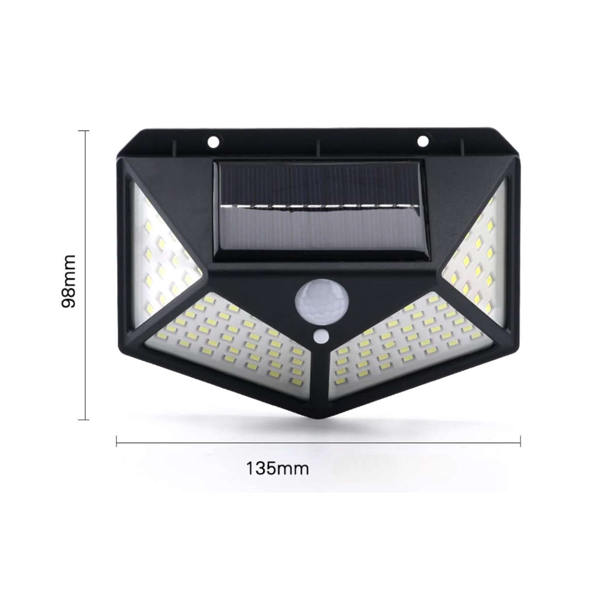100 LED Solar Motion Sensor Wall Light  Outdoor Waterproof PIR Lamp with 3 Modes, 600LM Bright...
