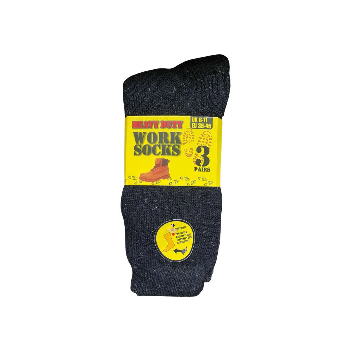 Thermal Multi-Colour Winter Socks  3 Pairs (UK 611) | Heavy Duty Warm Wool Blend Work Socks