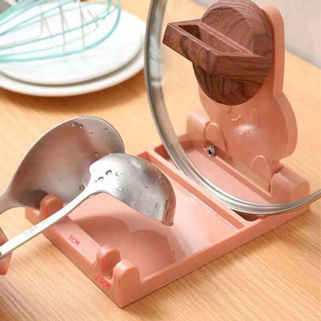 Pot Lid Holder And Utensil Rest