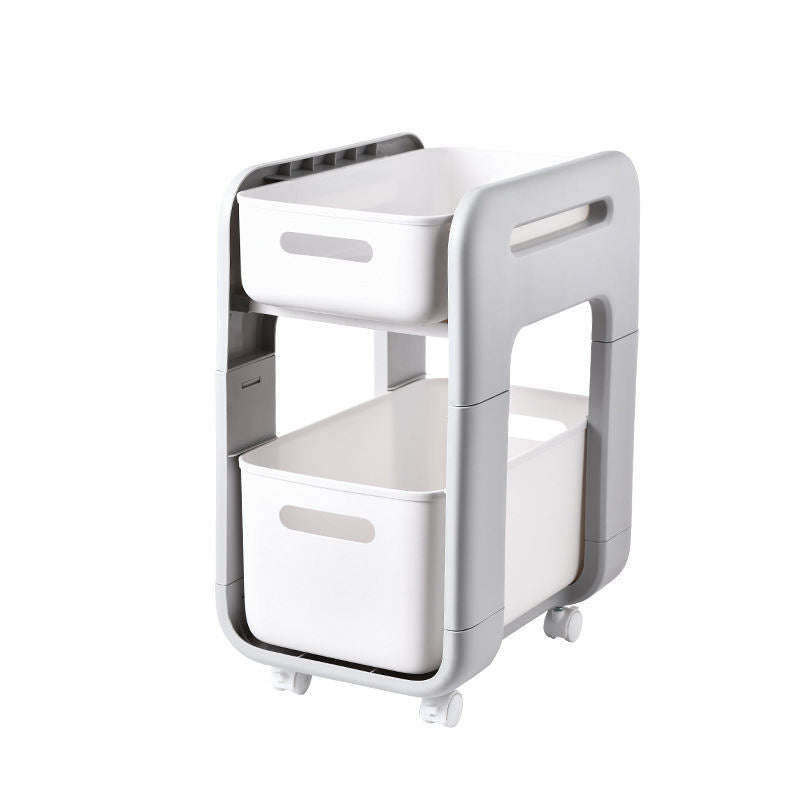 MHome Clean 2-Tier White Bathroom Organizer Shelf  Space-Saving Storage Rack