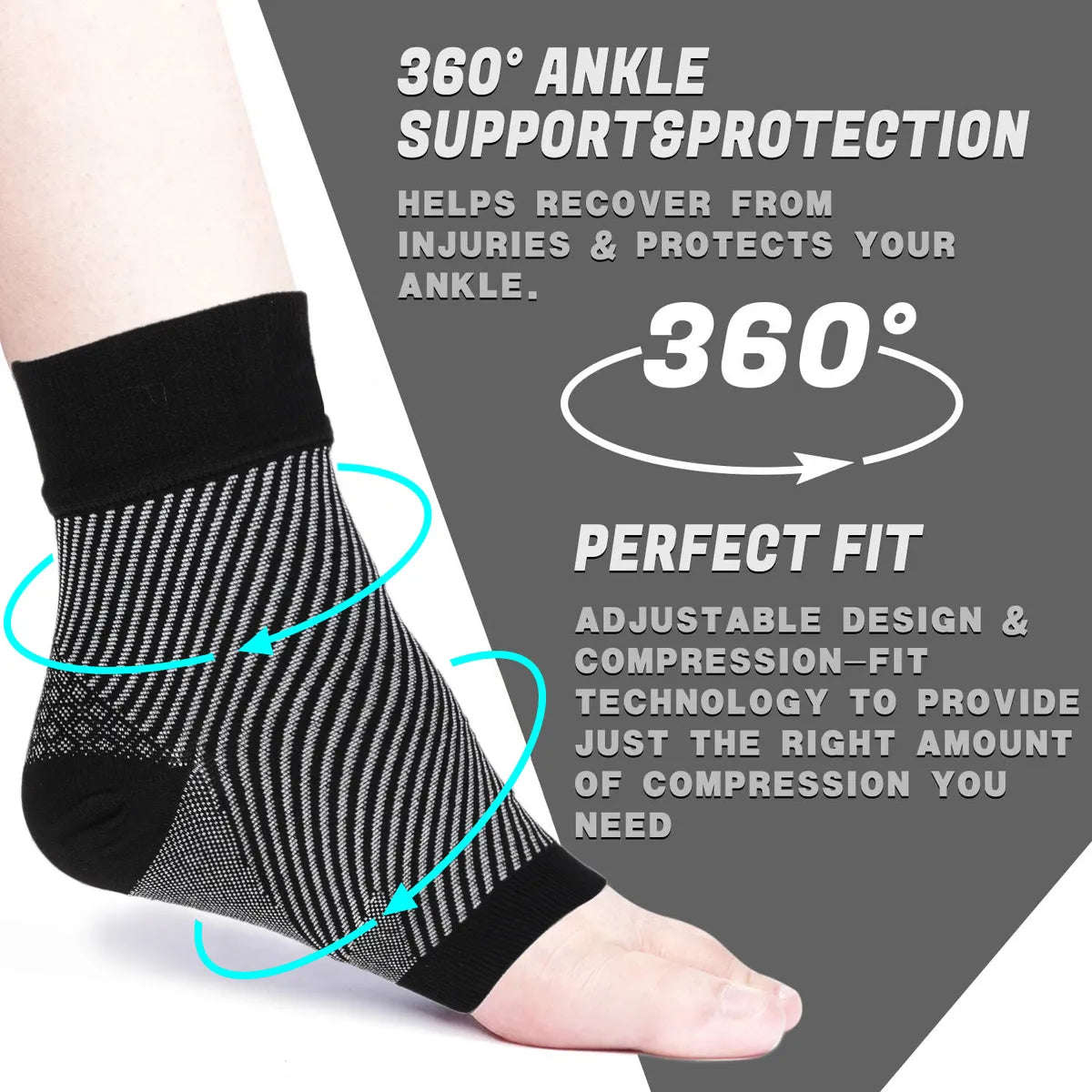 Arch Support Joint Heel Pain Relief Slip on socks 1 Pairs