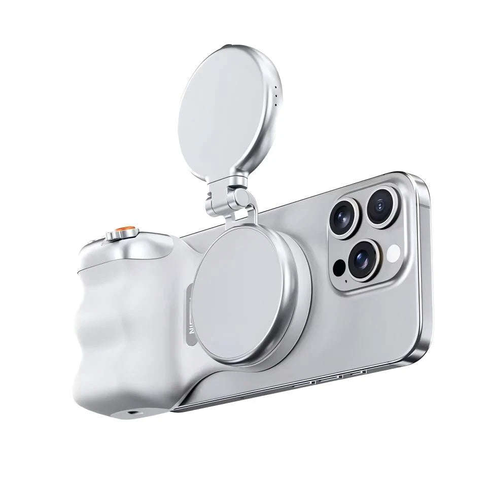 TELESIN Fun Shot Magnetic Camera Grip + Magnetic Selfie Light Combo