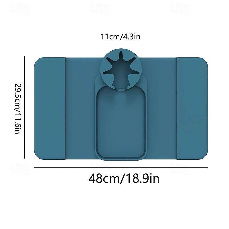 MHome Multifunctional Silicone Armrest Cup Holder Tray  Non-Slip Sofa Tray with Cup Holder & S...
